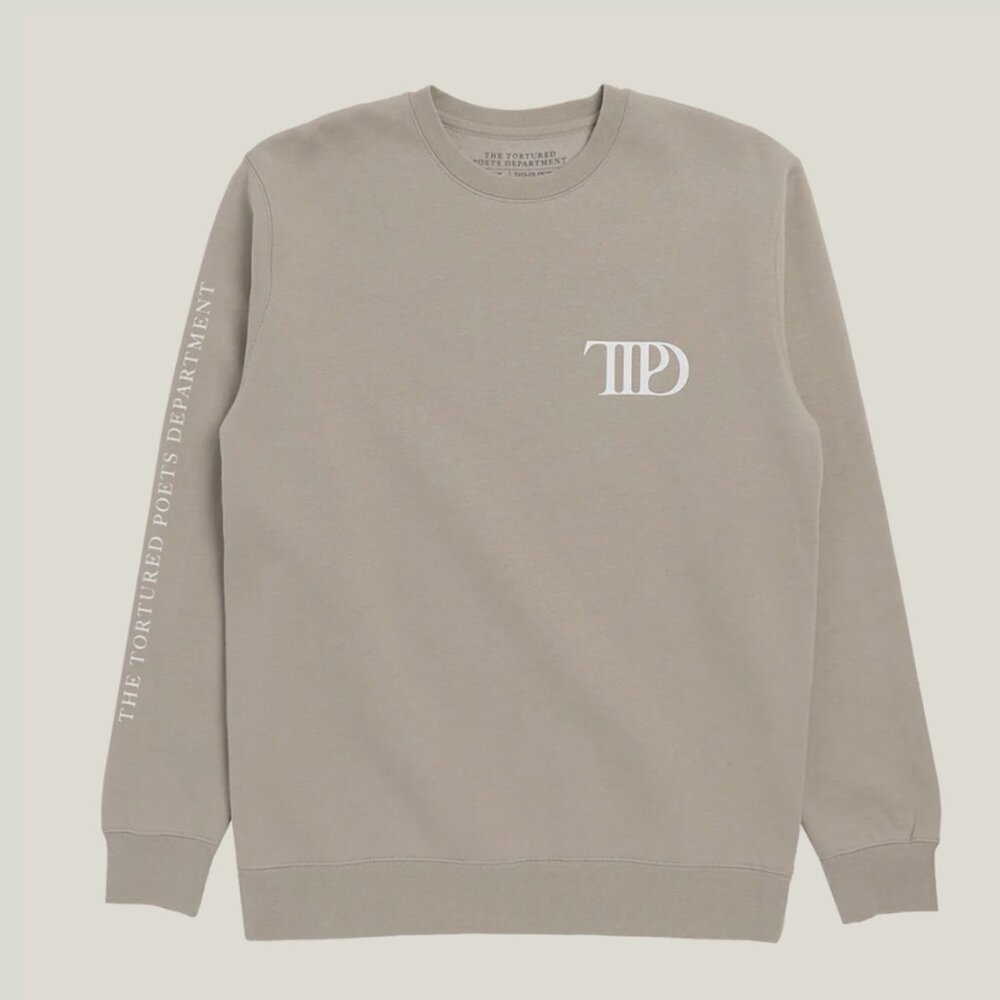 Taylor Swift  Authentic The Tortured Poets Department Beige Crewneck Size XL